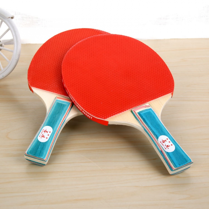 Ping pong Paddle Set Red Panel Solid Wood Ping Pong Paddle Three Pingpong