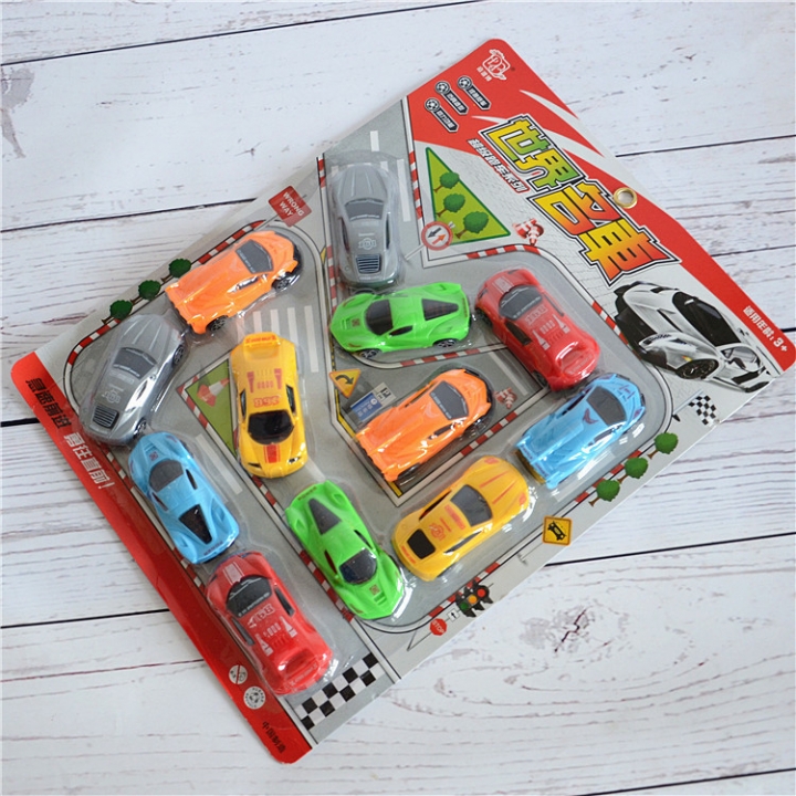 Puzzle Paper Card Toy Car Child Model Pull Back Car Set Combination