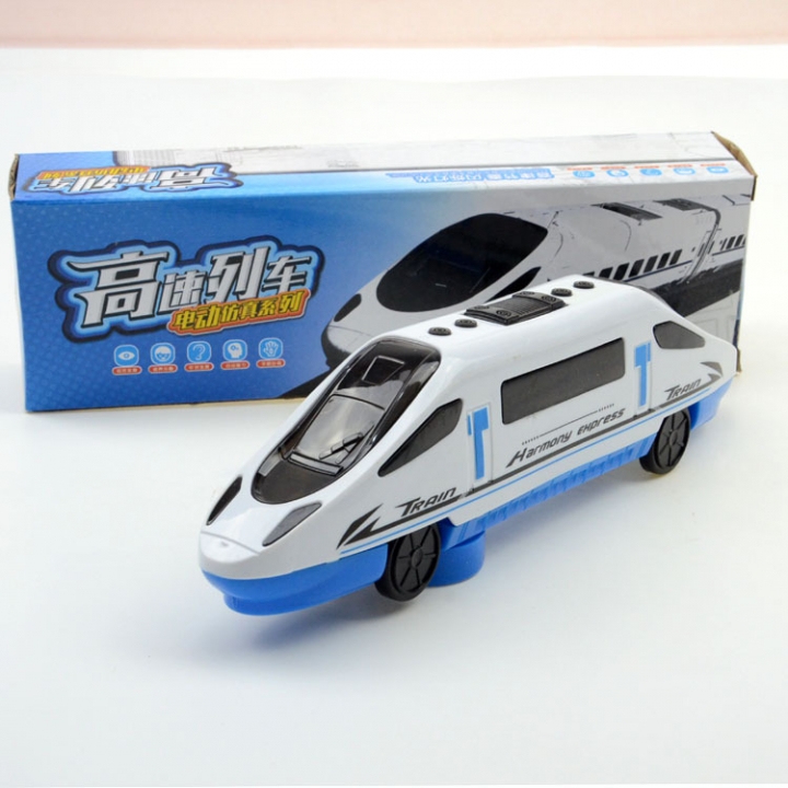 Child Cartoon Small Train Electric light Music Puzzle Toy Car High Speed Locomotive Small Train