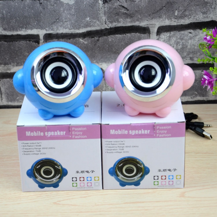 Creativity Small Alarm Clock Speakers Sound Cell Phone Mp3 Computer Universal Sound