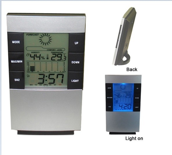 Electronics Thermometer Household Electronics Hygrometer Time Weather  Prediction Alarm Clock