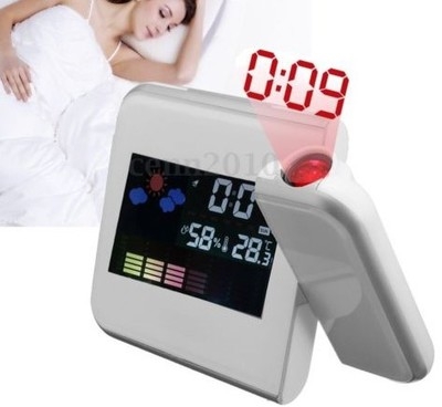 Led the Weather Forecast Clock Lazy Electronic Clock Perpetual Calendar Projection Alarm Clock