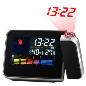 Led the Weather Forecast Clock Lazy Electronic Clock Perpetual Calendar Projection Alarm Clock