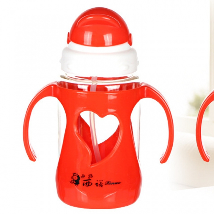Child Suction Cup Cartoon Children's Cup strap Drinking Cup baby plastic Drinking Cup