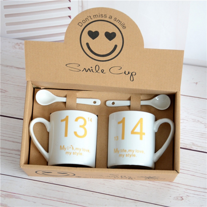 Coffee Cup 13 14 Lovers Ceramics Pair of Cups Set Milk cup Drinking Cup