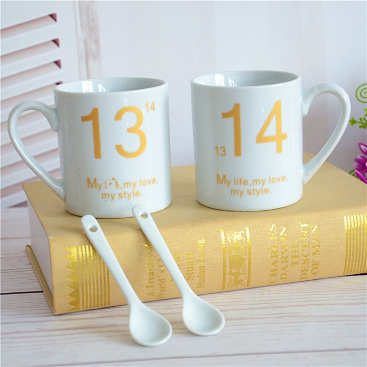 Coffee Cup 13 14 Lovers Ceramics Pair of Cups Set Milk cup Drinking Cup