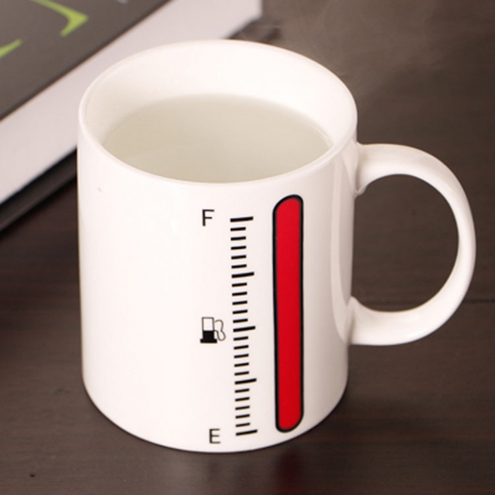 Fashion Emoticon Mark Cup Ceramics Discoloration Cup Creativity Water Transfer Printing Magic Cup