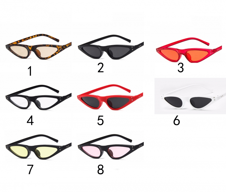 Western Style Cat's Eye Sunglasses Small Box Fashion Drop of Water Vintage Sunglasses