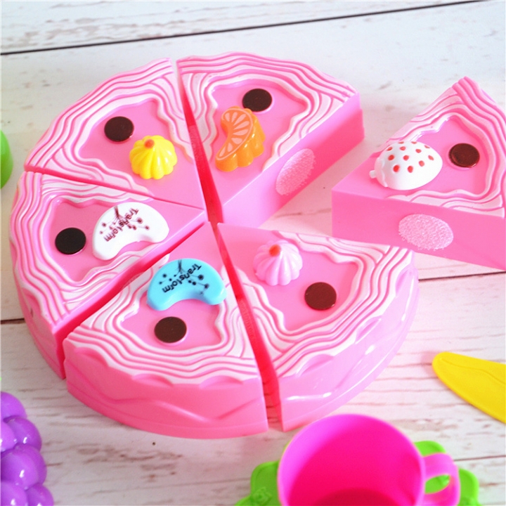Child Cut Fruit Cake Toy Child Play House Pizza Qie Le Le Fruit Kitchen Tableware