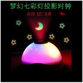 Dream Colorful Stars Months Projection Alarm Clock Multifunction Lazy Luminous Projection Clock