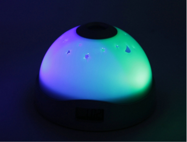 Dream Colorful Stars Months Projection Alarm Clock Multifunction Lazy Luminous Projection Clock