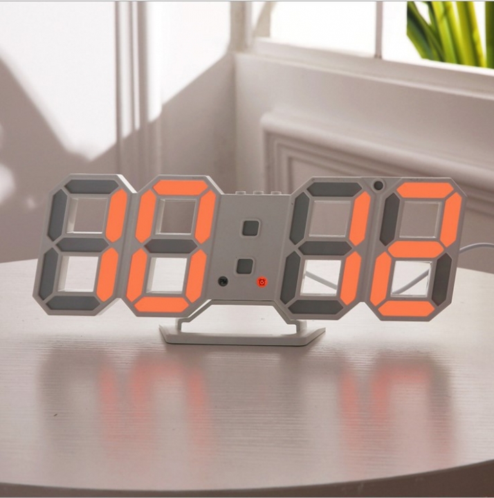 Family 3D led Electronic Digital Clock Wall Surface Three-dimensional Clock