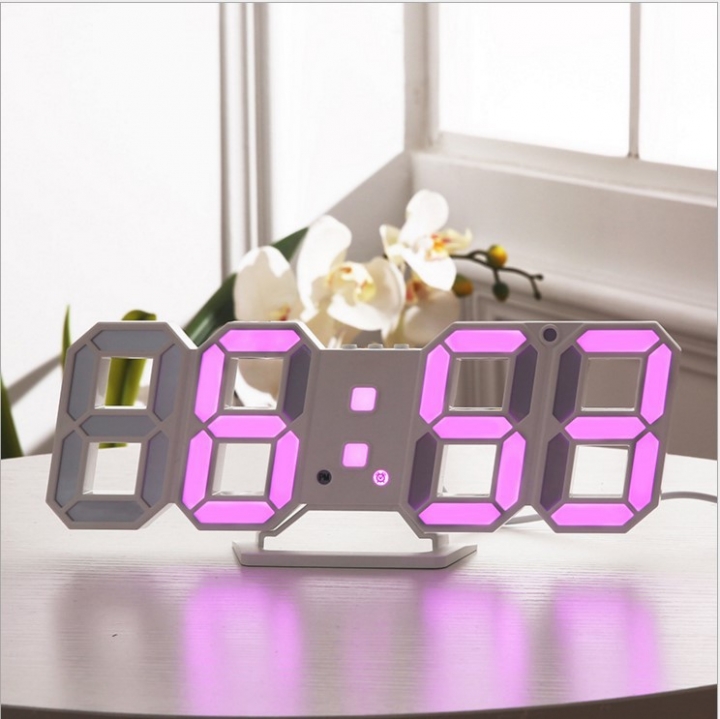 Family 3D led Electronic Digital Clock Wall Surface Three-dimensional Clock