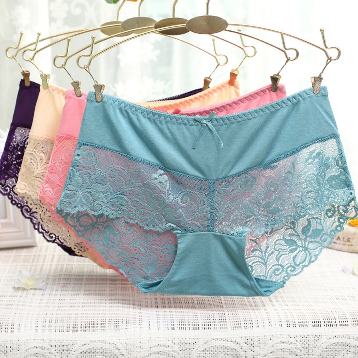 Ms Bamboo Fiber No Trace Women's Underwear Sexy Lace Underwear