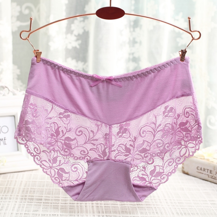 Ms Bamboo Fiber No Trace Women's Underwear Sexy Lace Underwear