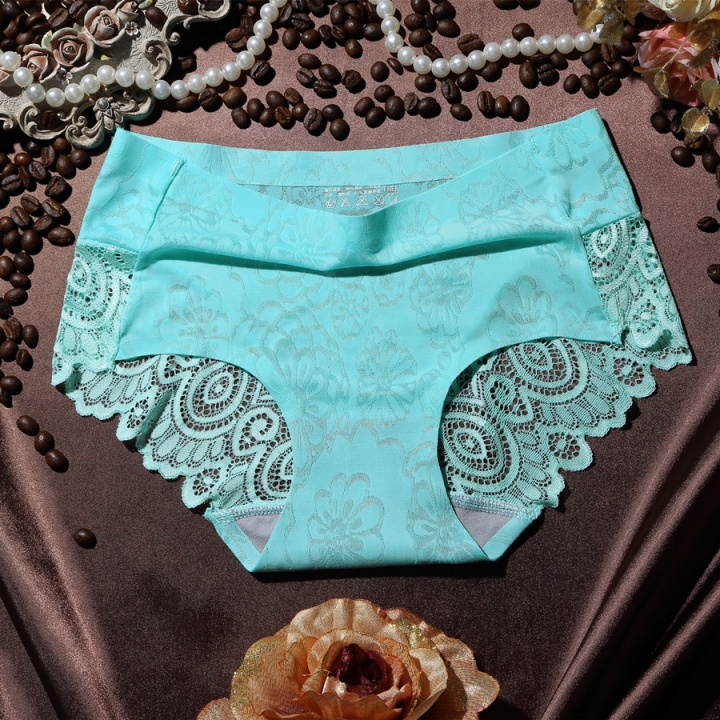 Ms Lace Lce Silk No Trace Underwear Seamless Ice Silk Breathable No Trace Underwear