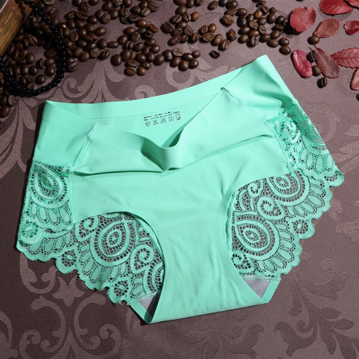 Ms Lace Lce Silk No Trace Underwear Seamless Ice Silk Breathable No Trace Underwear