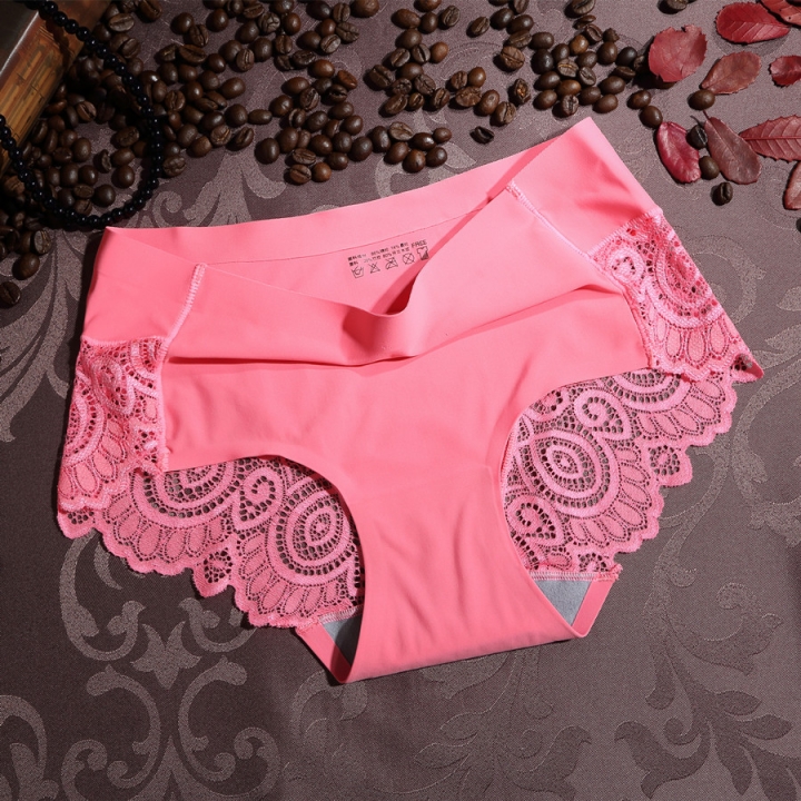 Ms Lace Lce Silk No Trace Underwear Seamless Ice Silk Breathable No Trace Underwear