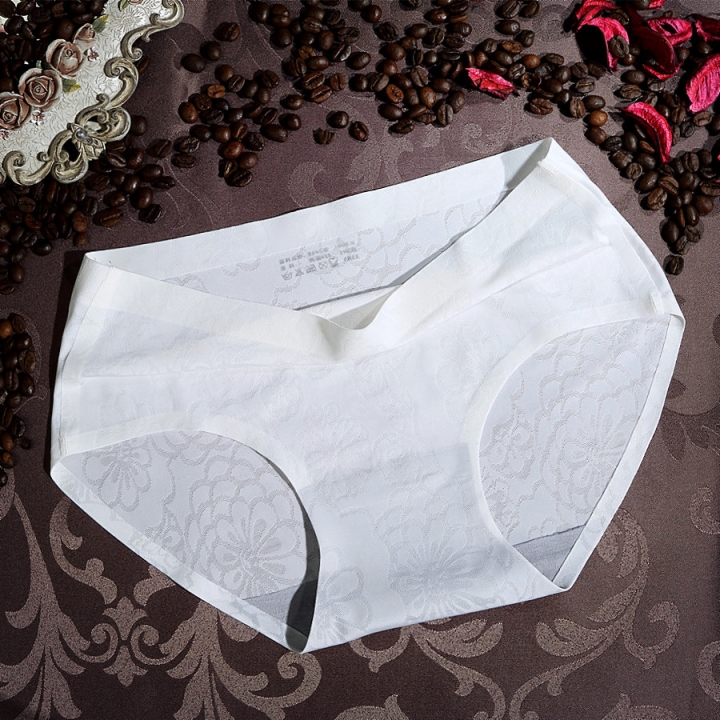 Seamless Printing No Trace Ms Underwear Lace Middle Waist Women's Underwear