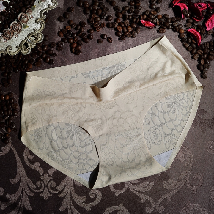 Seamless Printing No Trace Ms Underwear Lace Middle Waist Women's Underwear