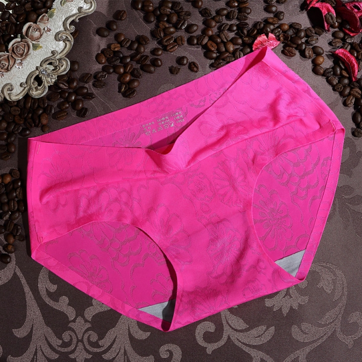 Seamless Printing No Trace Ms Underwear Lace Middle Waist Women's Underwear