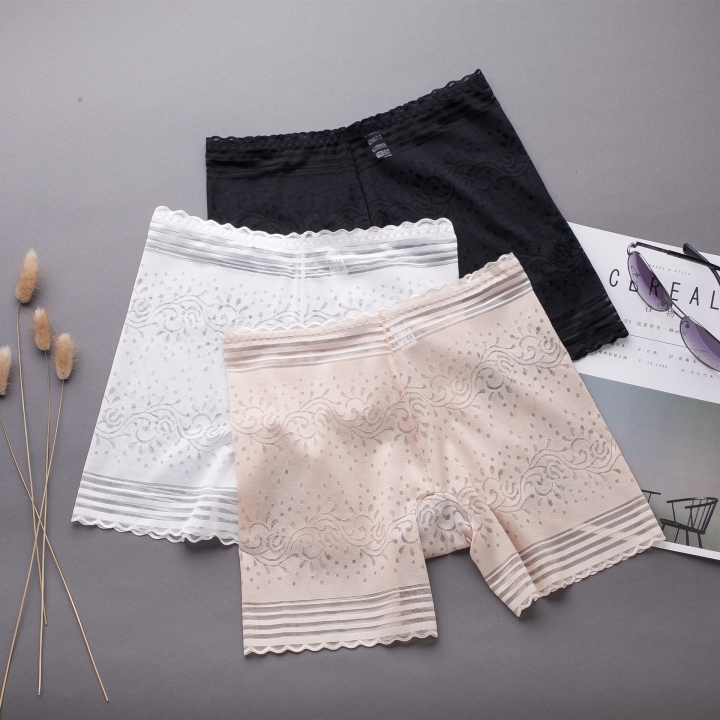 Ms Anti-lighting Safety Pants Three Points Lace Breathable Locking Bottoming Underwear