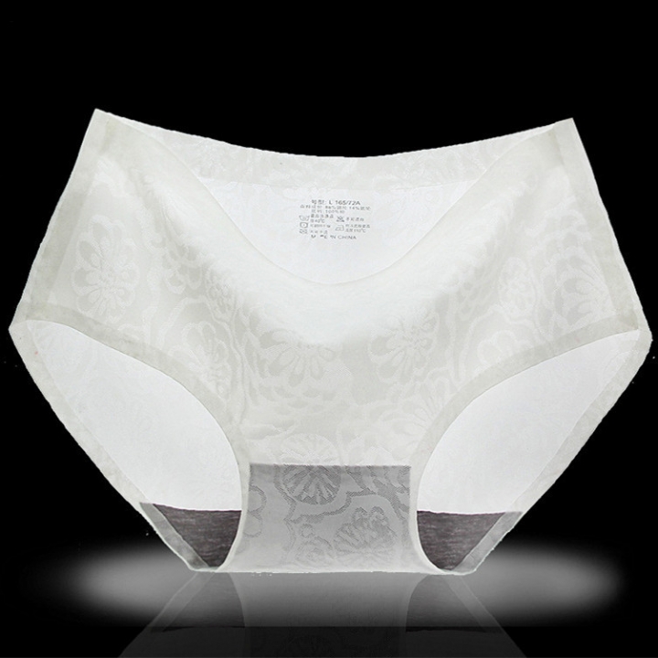 Ms Jacquard Ice Silk No Trace Underwear One Piece Seamless Printing Triangular Underwear