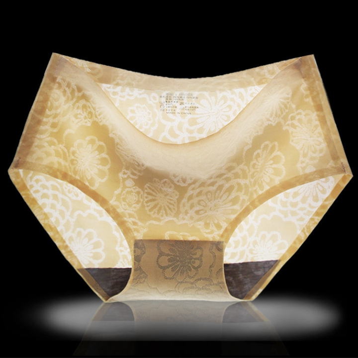 Ms Jacquard Ice Silk No Trace Underwear One Piece Seamless Printing Triangular Underwear