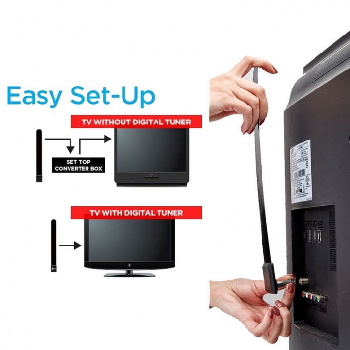 TOP Clear TV Key HDTV FREE TV Digital Indoor Antenna Ditch Cable As Seen on TV