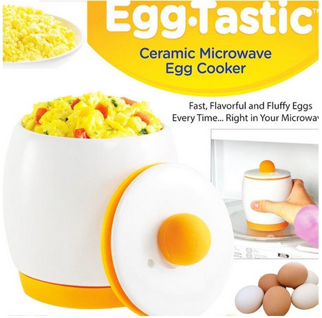 Ceramic Microwave Egg-Tastic Cooker Fluffy Scramble Cook Pot Kitchen Baking Tool