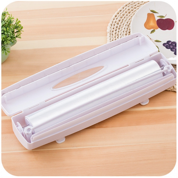Wraptastic Dispenser Plastic Wrap Preservative film Cutter Cutting Foil or Cling Wrap Kitchen