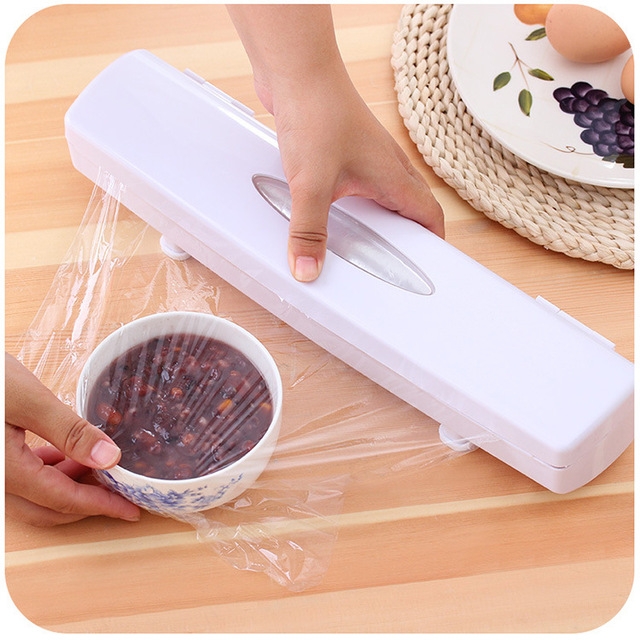 Wraptastic Dispenser Plastic Wrap Preservative film Cutter Cutting Foil or Cling Wrap Kitchen