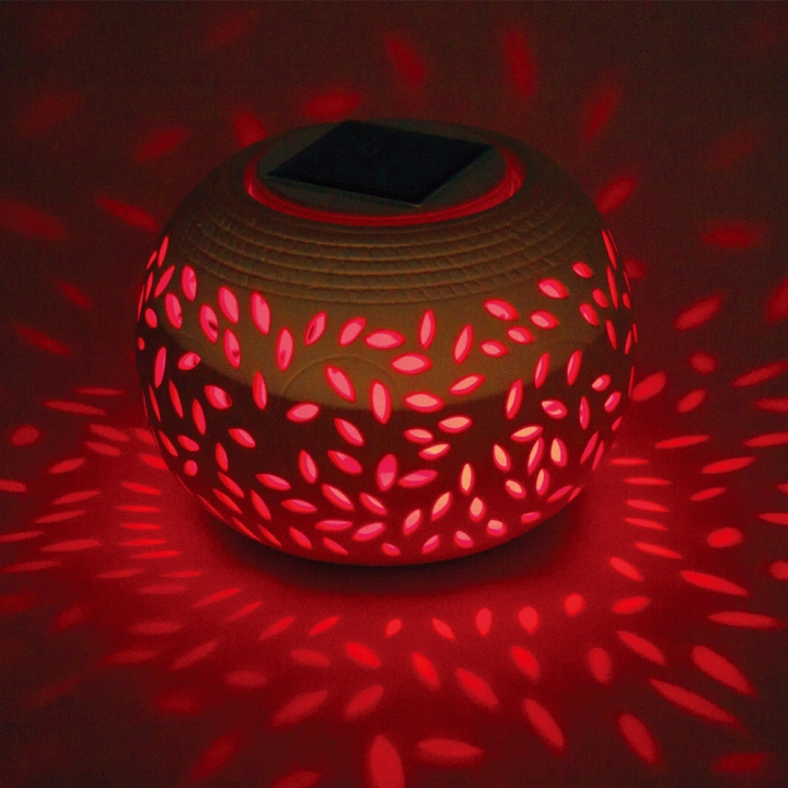 Solar Energy Garden Ceramic lamp Energy Saving Light Control Hollow Ceramics Gift lights