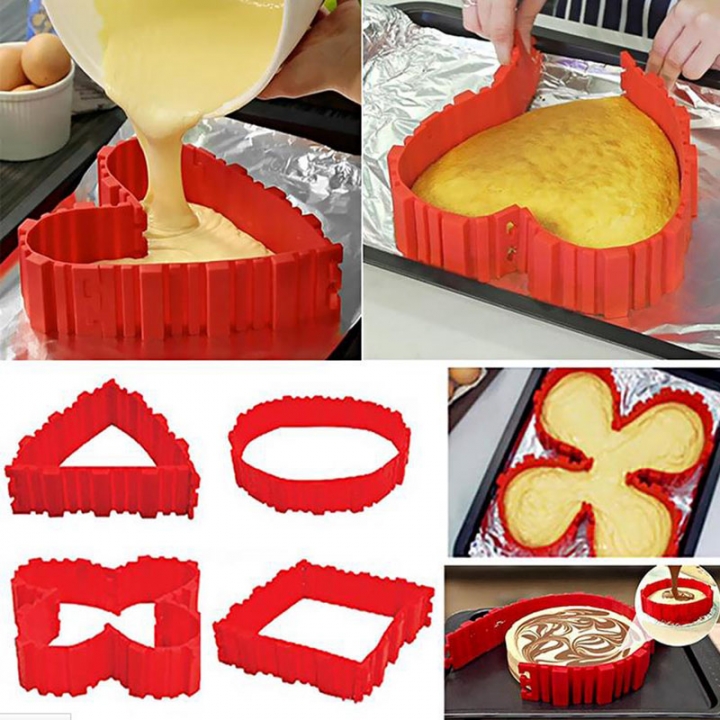 Nonstick Pancake Egg Flipper Maker Tools Silicone Magic Bake Snake Cake Mold