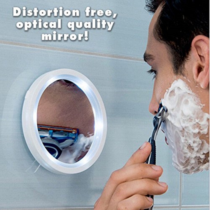 Swivel Brite Bathroom Makeup Mirror with LED lights 8 Times Magnified Beauty Mirror Sucker