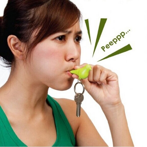 Cute Whistle Bird House Couple keychains Wall Mount Hook Plastic Sparrow Key Holder for the keys