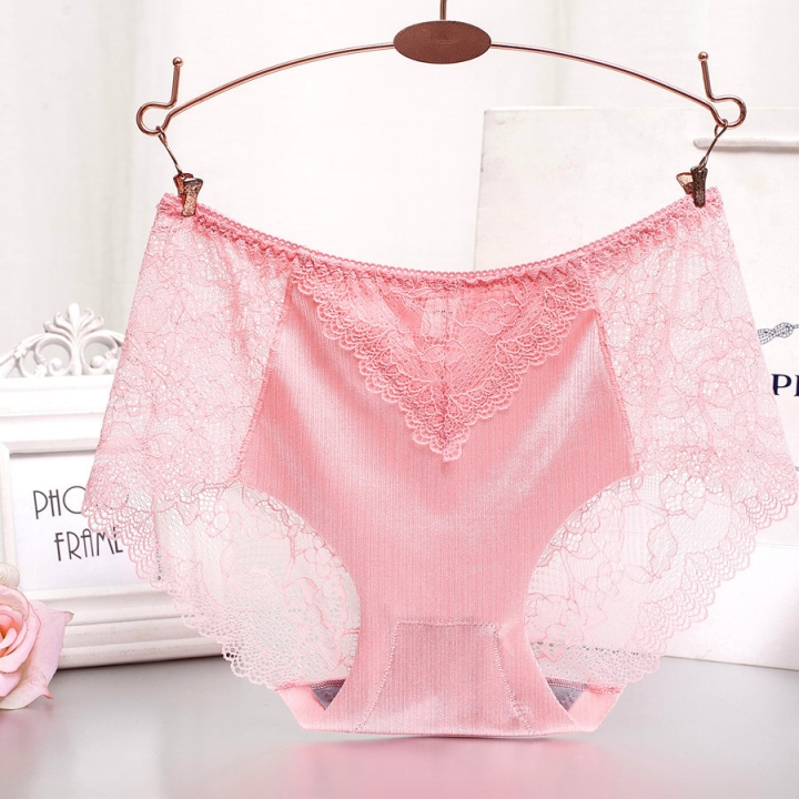 Lace Brushed No Trace Ms Underwear Sexy Breathable Middle Waist One Piece Underwear