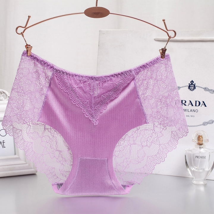 Lace Brushed No Trace Ms Underwear Sexy Breathable Middle Waist One Piece Underwear