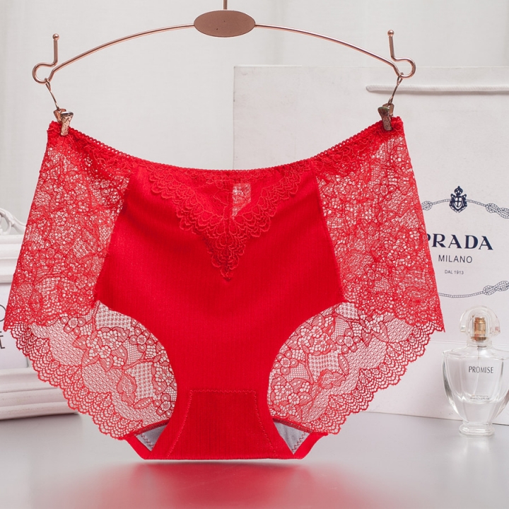 Lace Brushed No Trace Ms Underwear Sexy Breathable Middle Waist One Piece Underwear