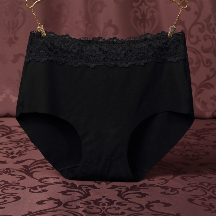Double-sided Thread Cotton Ms Underwear No Trace High Waist Lace Bamboo fiber Triangular Underwear