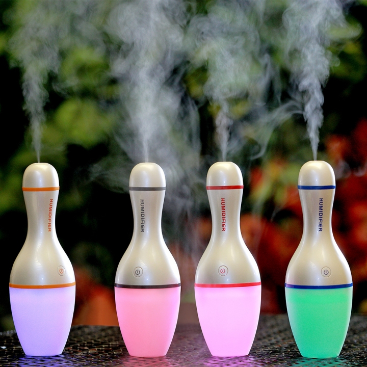 Creativity Bowling Humidifier Colorful Led Night light Mini Silent Spray Onboard USB Humidifier
