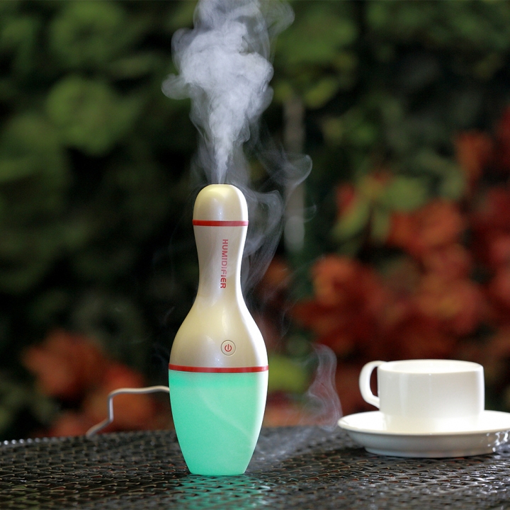 Creativity Bowling Humidifier Colorful Led Night light Mini Silent Spray Onboard USB Humidifier