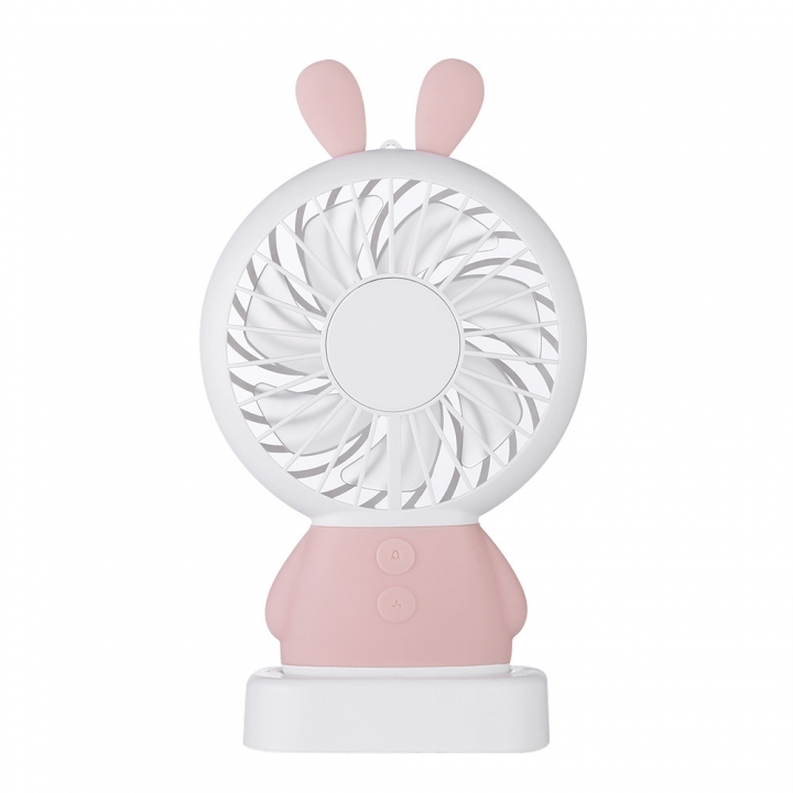 Creativity USB Fan Exquisite Rabbit Damo Bear Night light Mini Handheld Electric fan