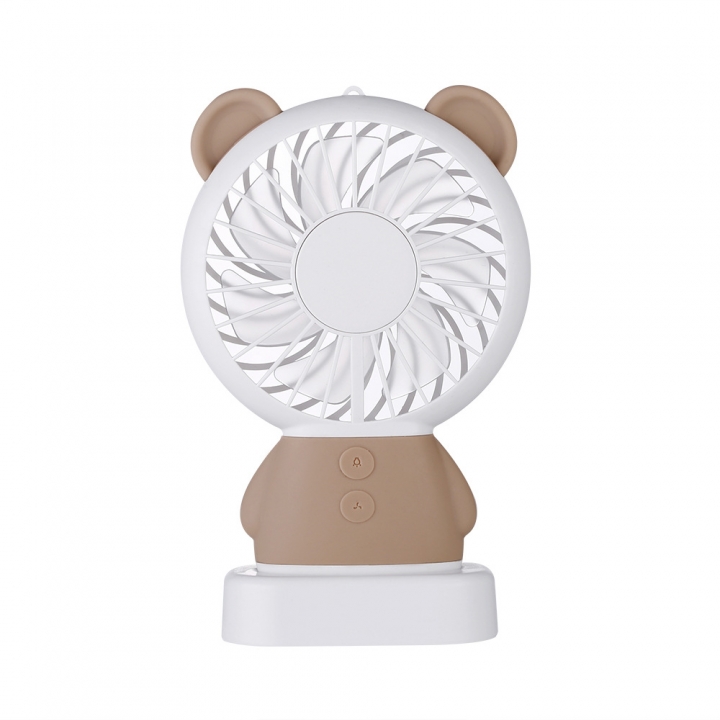 Creativity USB Fan Exquisite Rabbit Damo Bear Night light Mini Handheld Electric fan