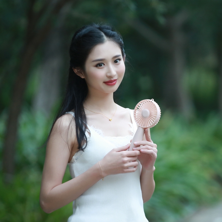 Creativity USB Mini Hand Mirror fan Cosmetic Mirror Dual Use Charging Desktop Portable Handheld fan