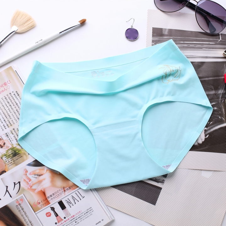 Ice silk Cartoon Printing One piece seamless No trace Ms Underwear High waist Cotton file Underwear