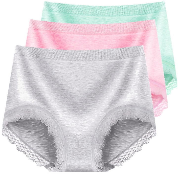 The New Fertilizer Seamless Underwear Colored cotton High Waist Ms Underwear