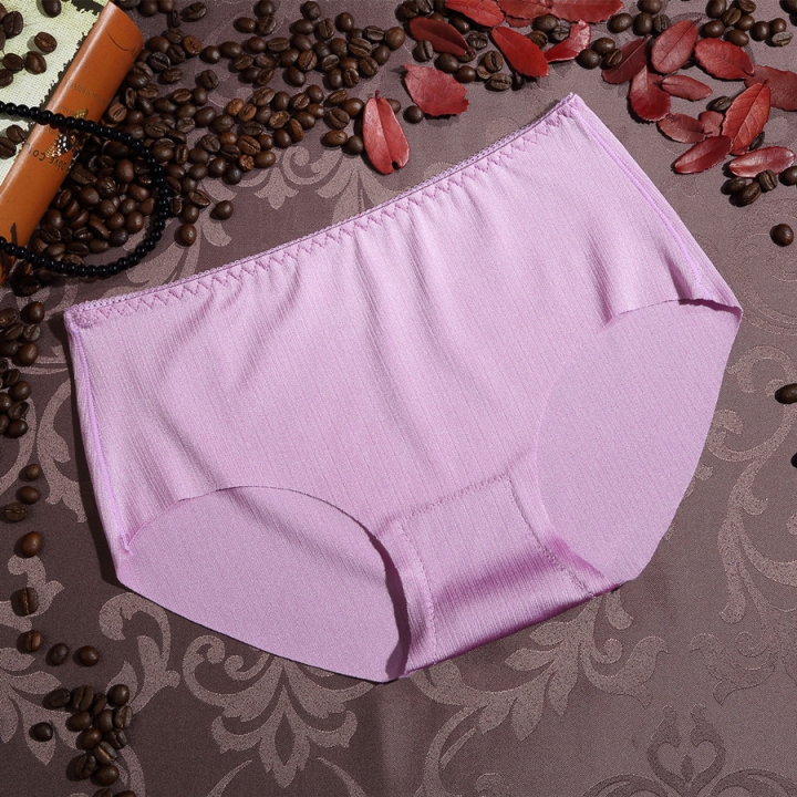 Ms Brushed No Trace Underwear Middle Waist One Piece Women's Sexy Hips Underwear