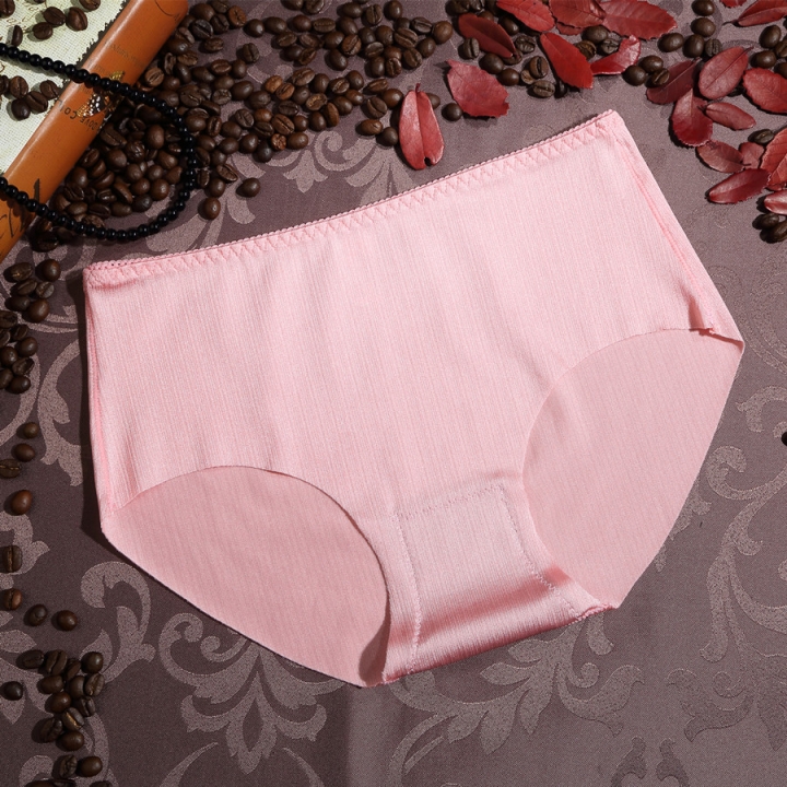 Ms Brushed No Trace Underwear Middle Waist One Piece Women's Sexy Hips Underwear