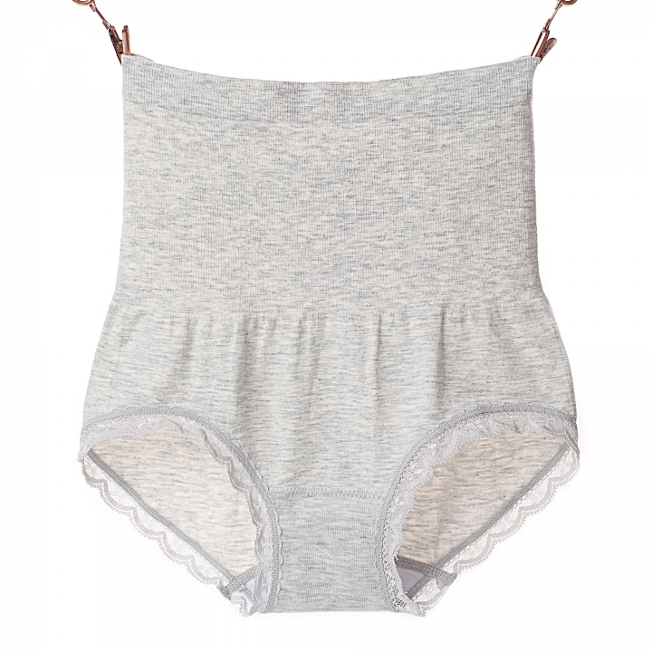High Waist Abdomen Colored Cotton Seamless Underwear Lace High Waist Ms Underwear Cotton Department